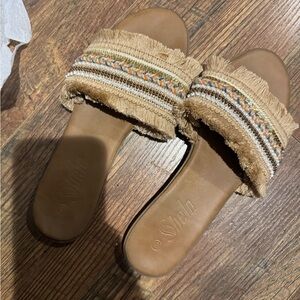 SHEIN Brown Fringe Sandals